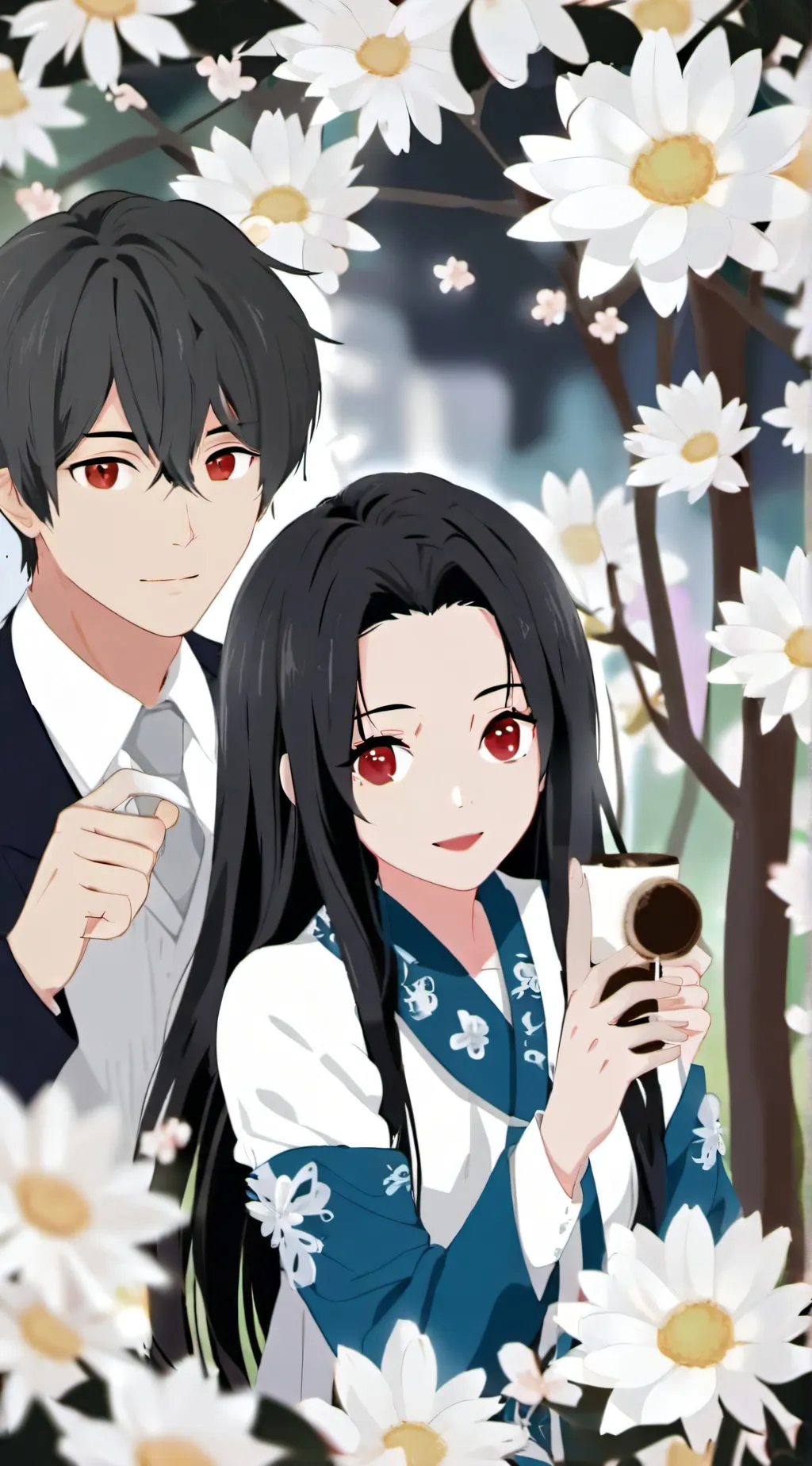 ai character: Leah and Jackson  background