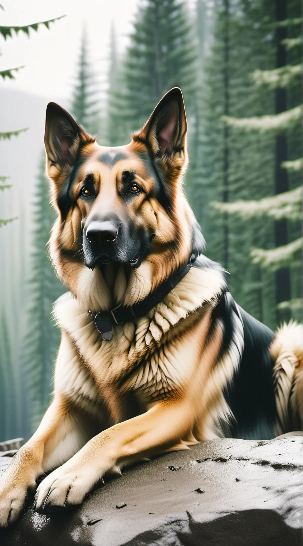 ai character: cod (service dog)  background