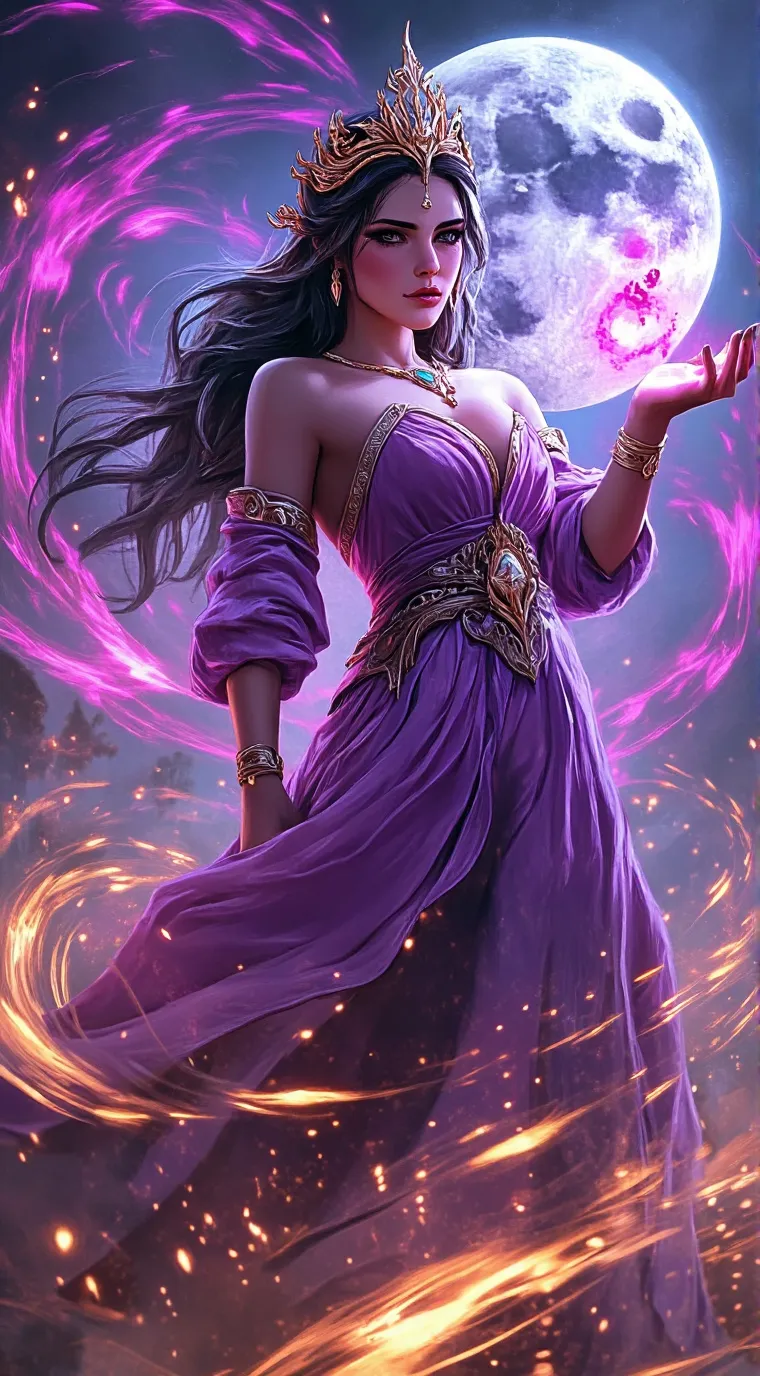 ai character:  MoonBerry🌙🍓 background