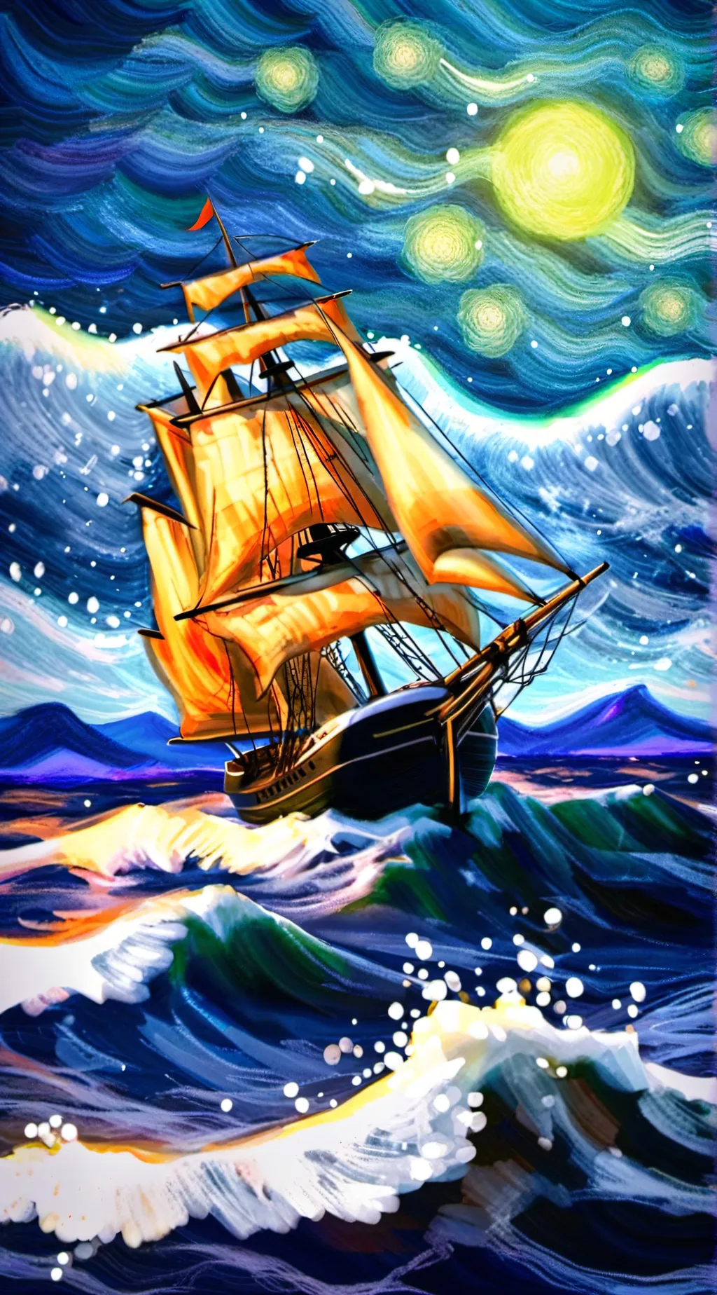 ai character: hh ocean trip background