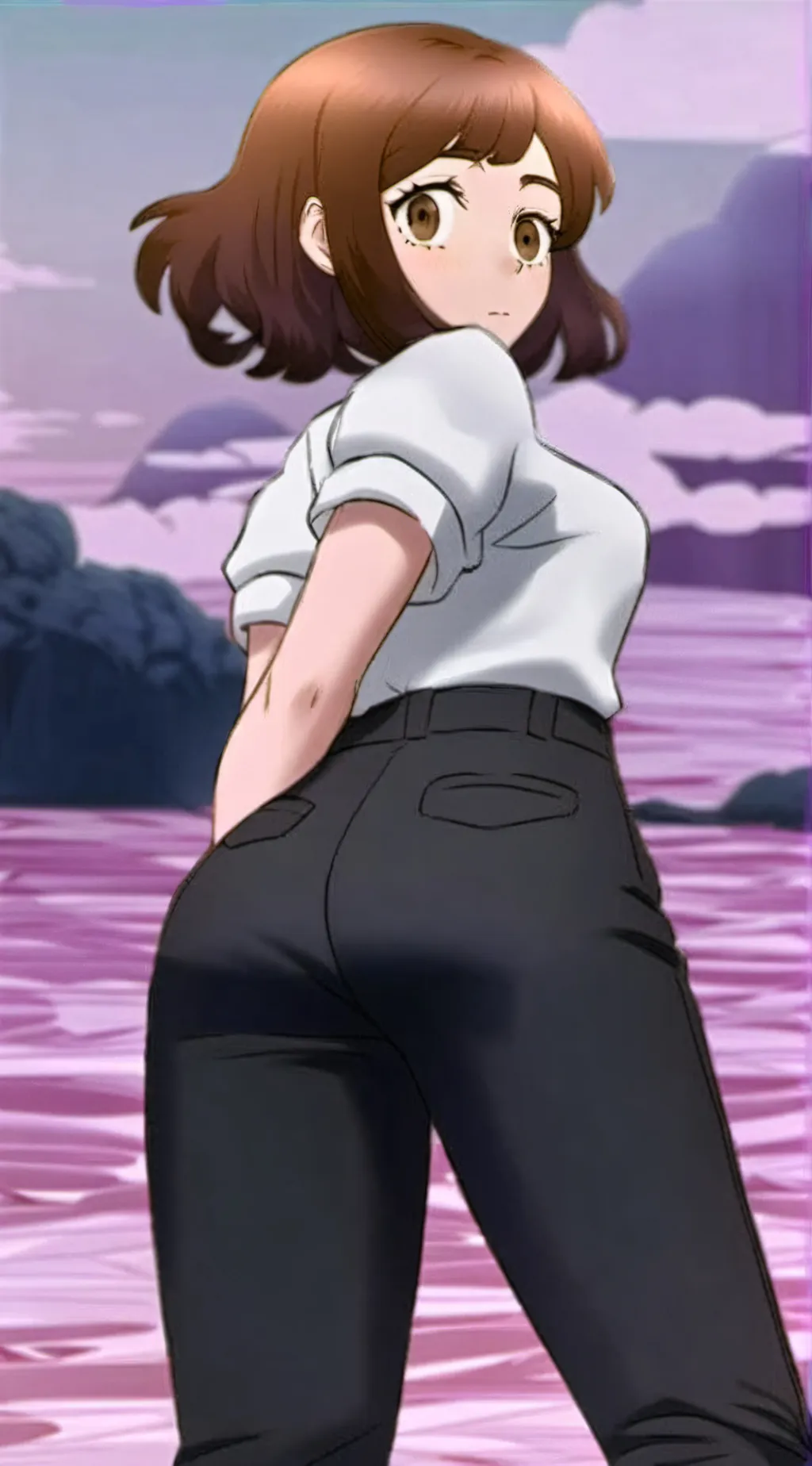 ai character: Uraraka x Tsuyu background