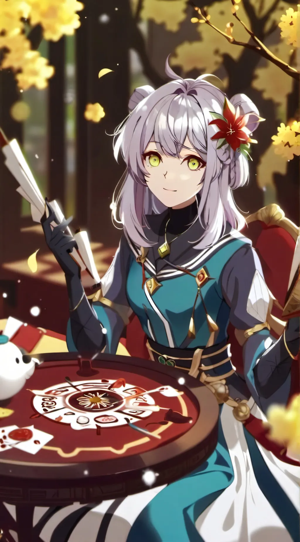 ai character: pumpkiy background