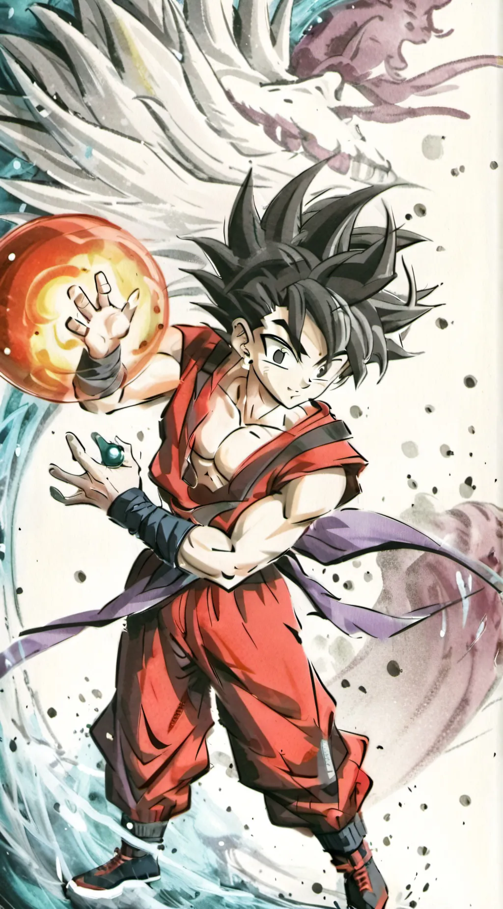 ai character: White goku background