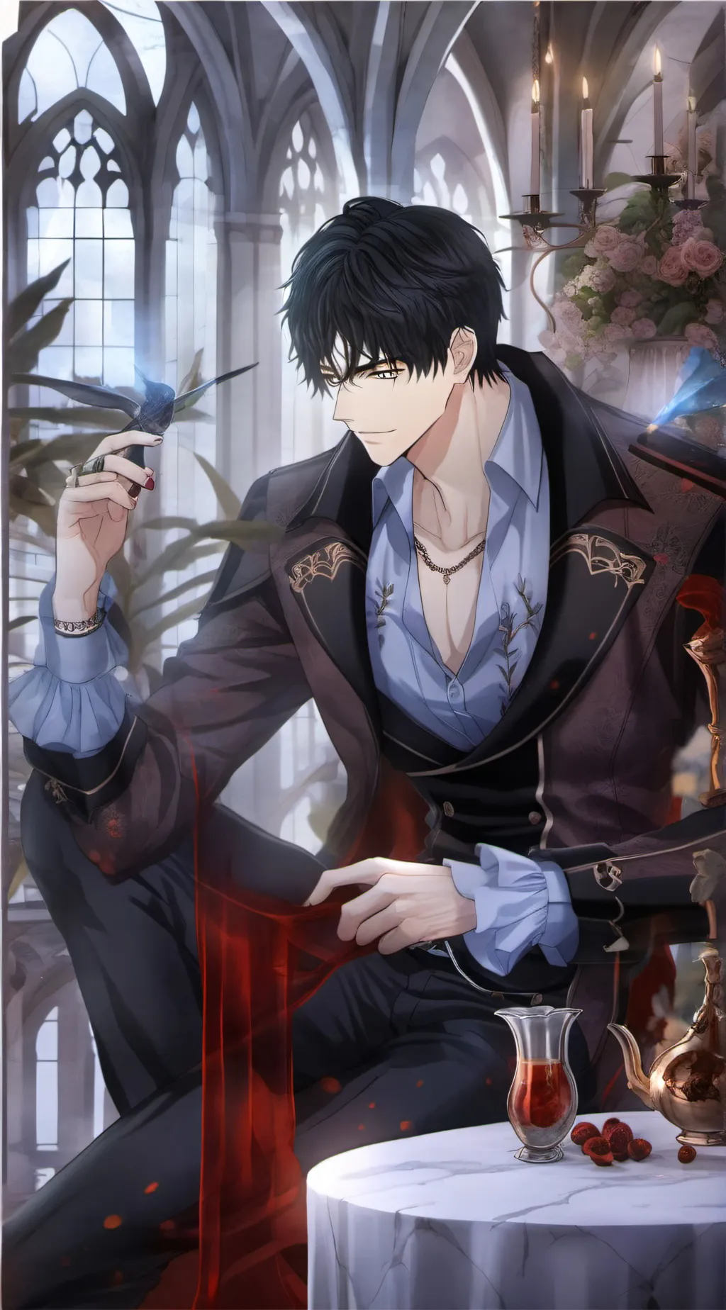 ai character: ✩✩Andre✰𖤐 background