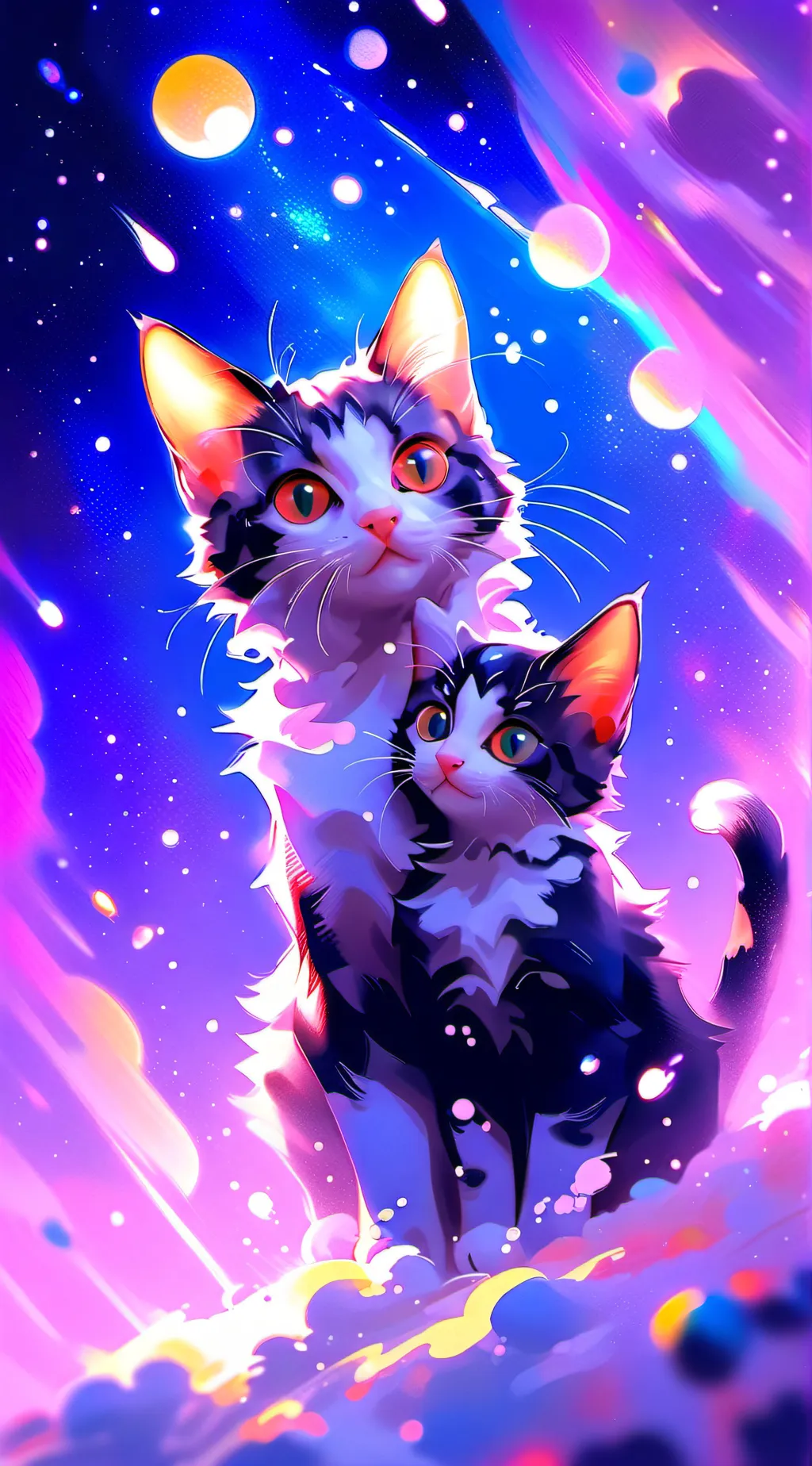 ai character: kitten in mom background