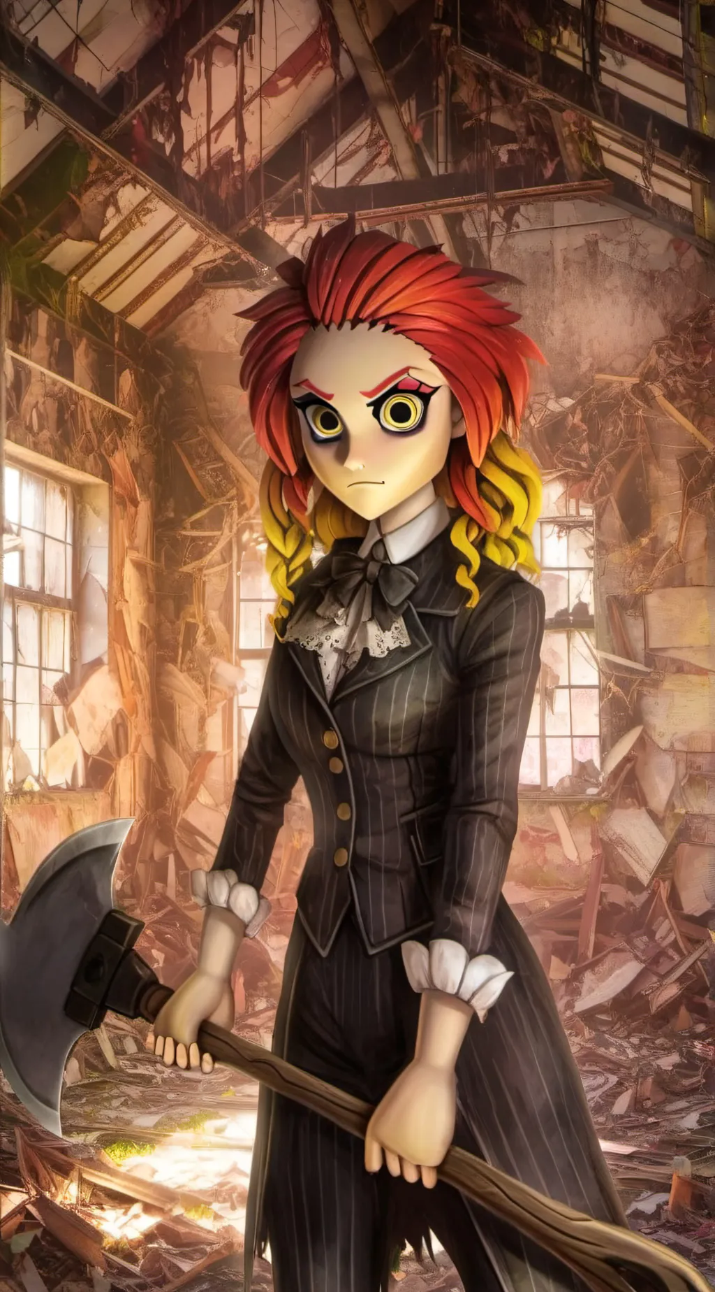 ai character: Sun-trap background