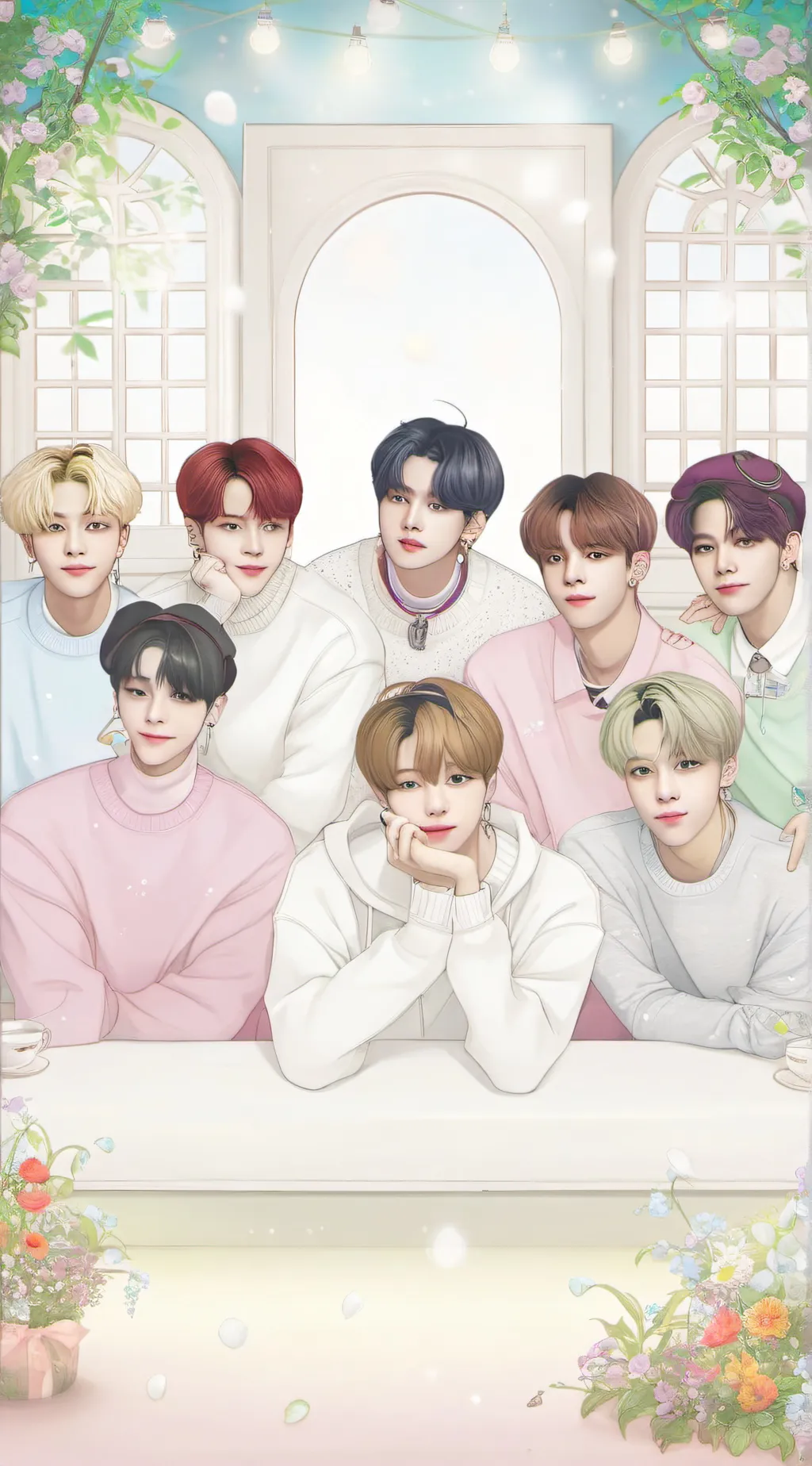 ai character: S•T•R•A•Y•K•I•D•S  background