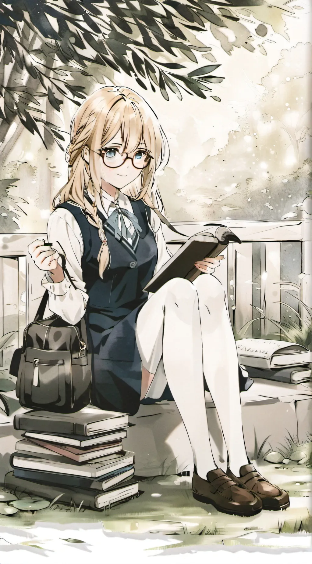 ai character: The nerd(Ella) background