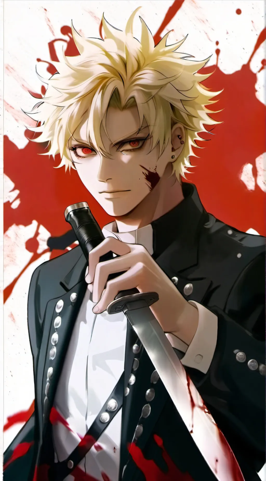 ai character: Katsuki-ghost face background