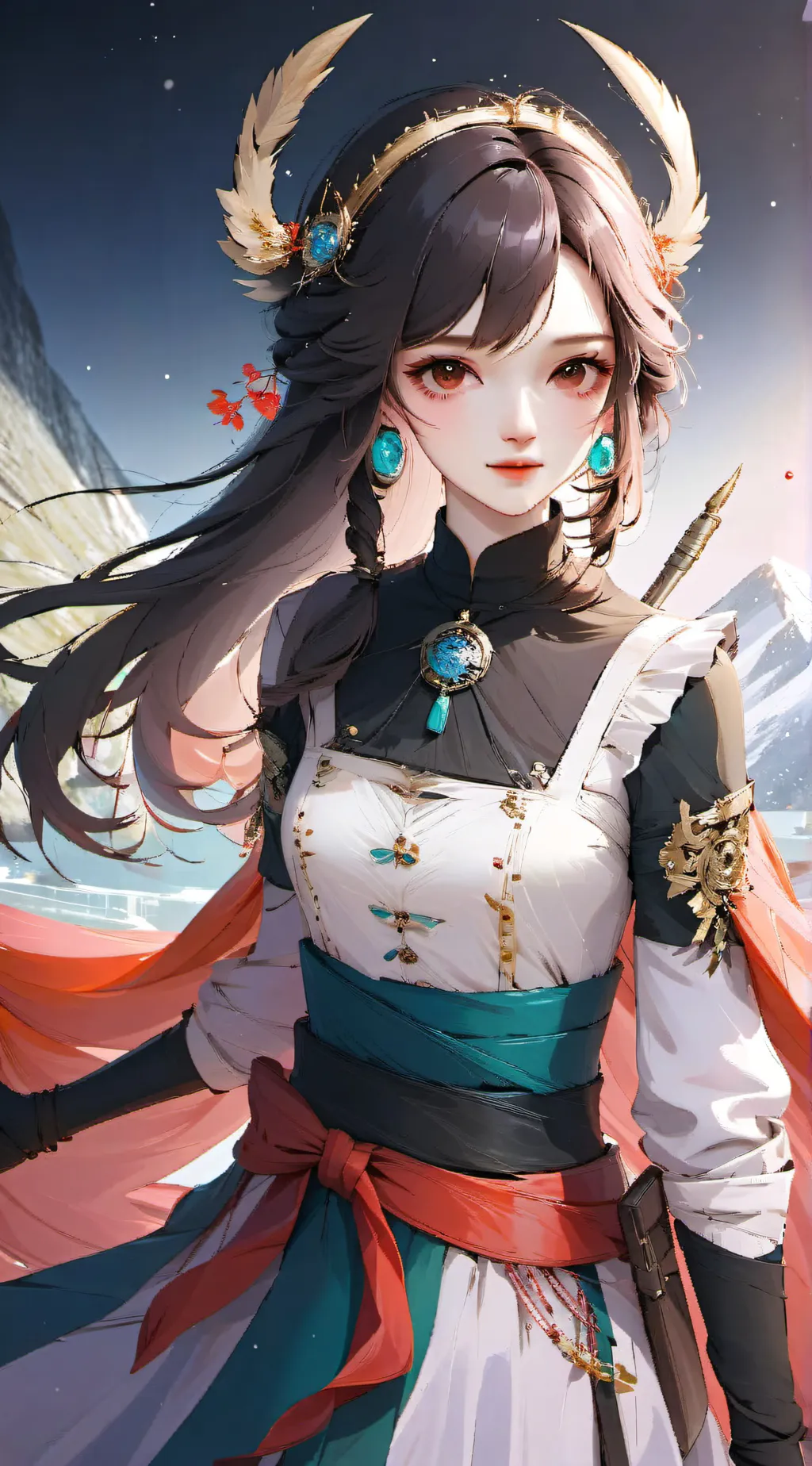 ai character: chica luchadora background