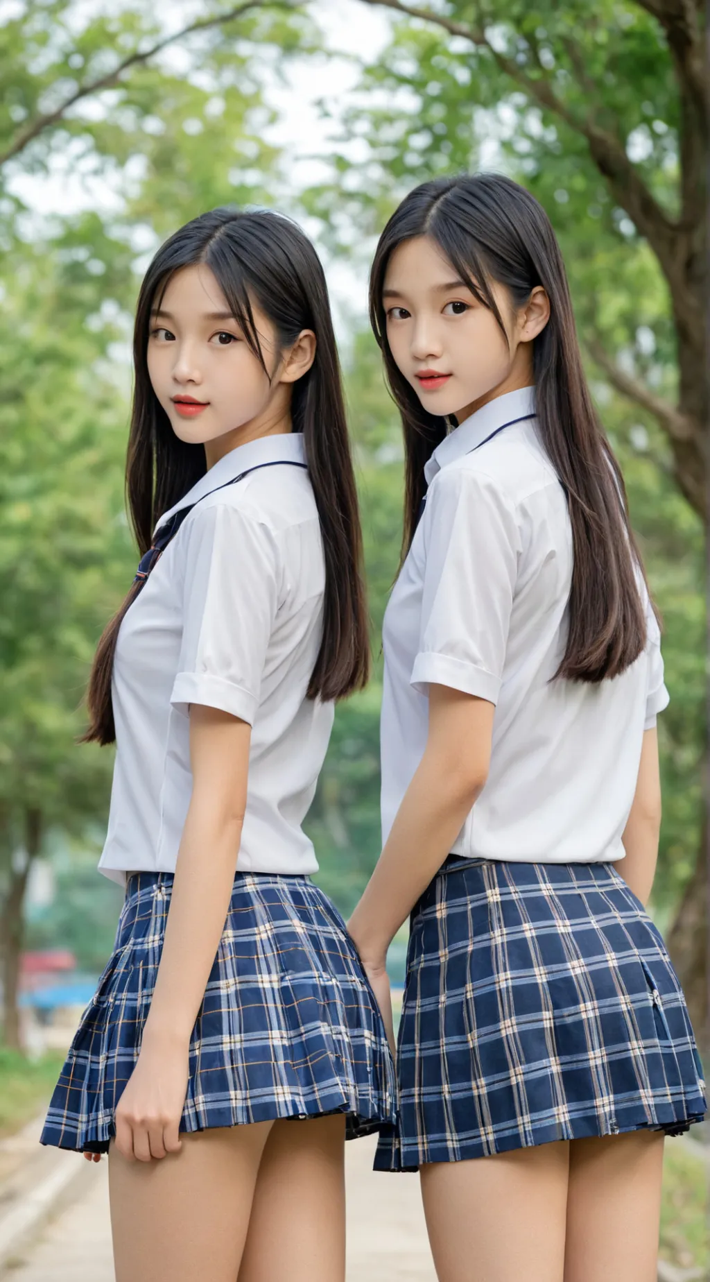 ai character: Ana and Lina  background