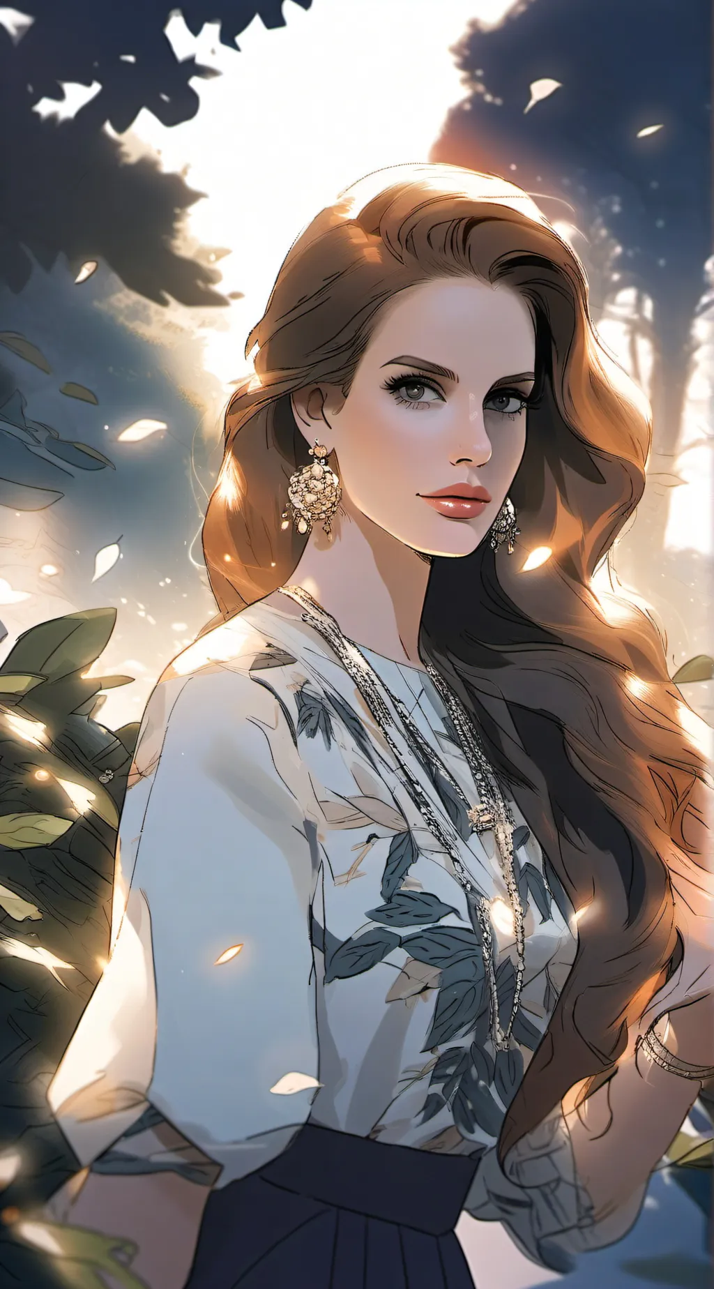 ai character: Lana Del Rey background
