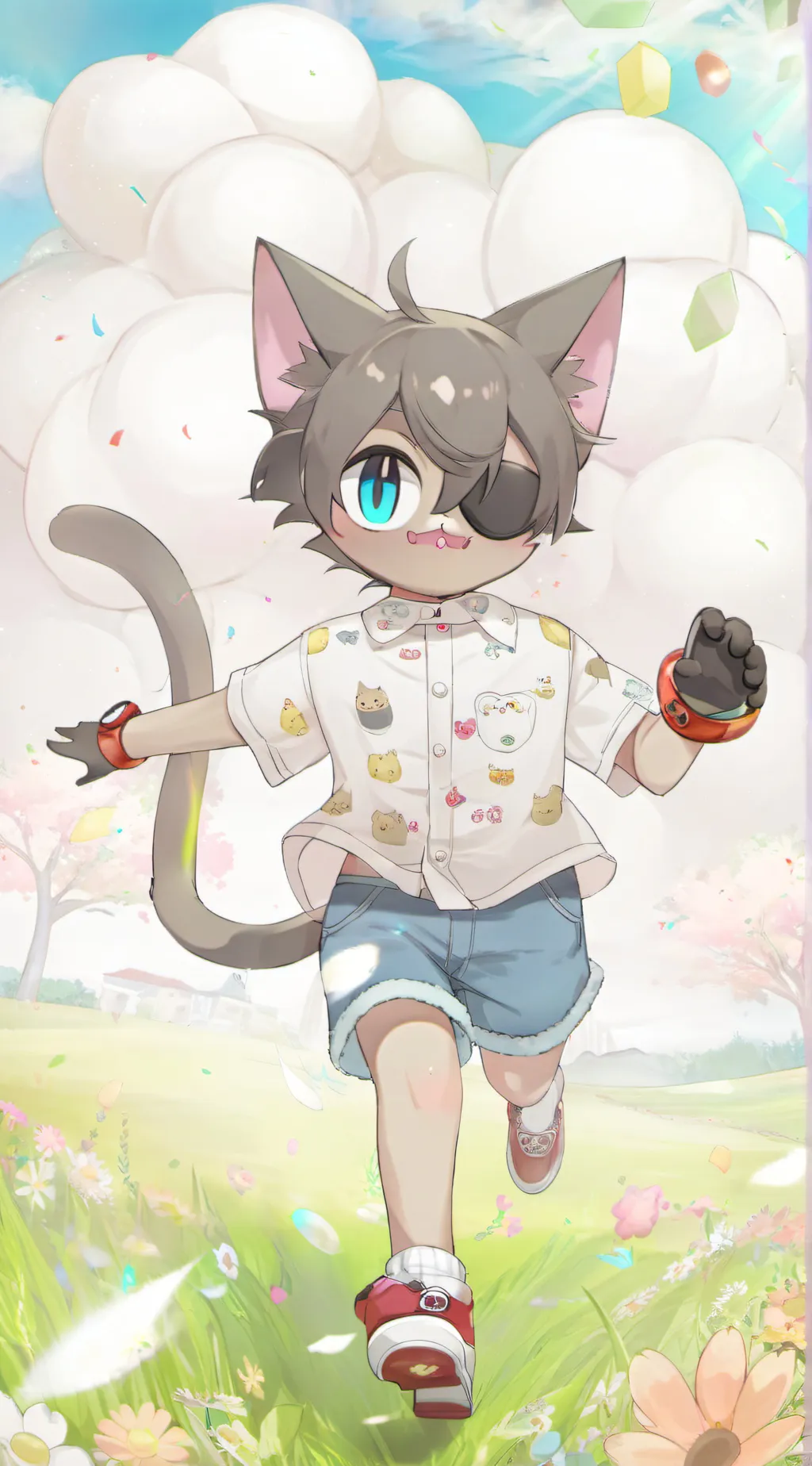 ai character: wenda x gray background