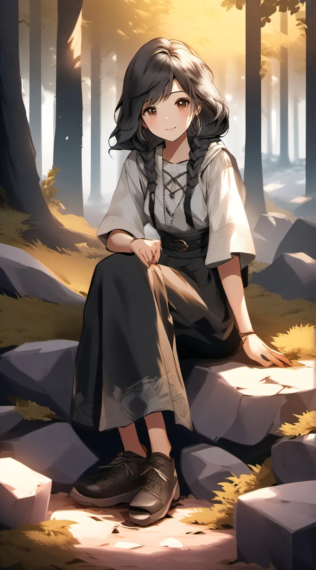 ai character: stonge age  background