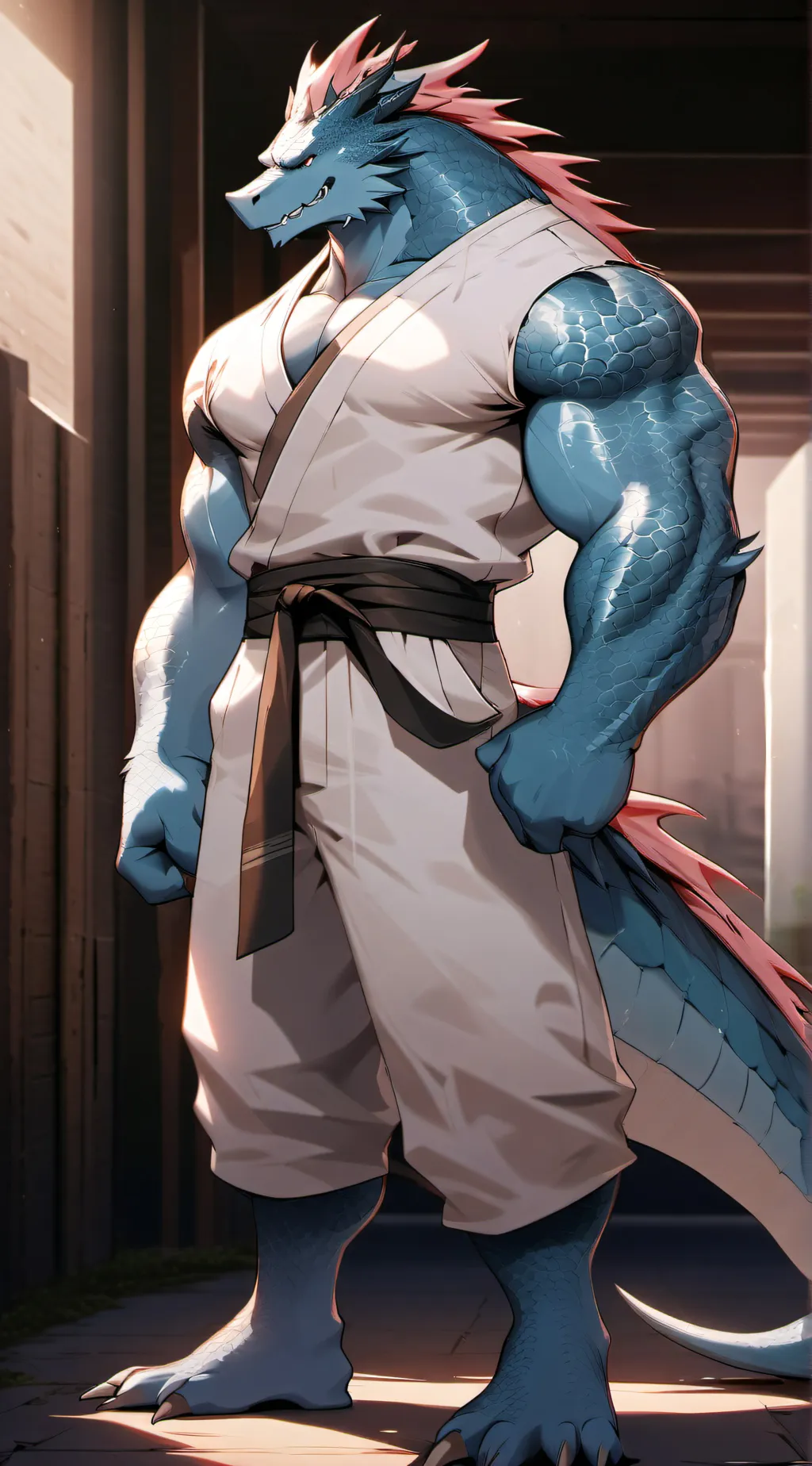 ai character: André karate background