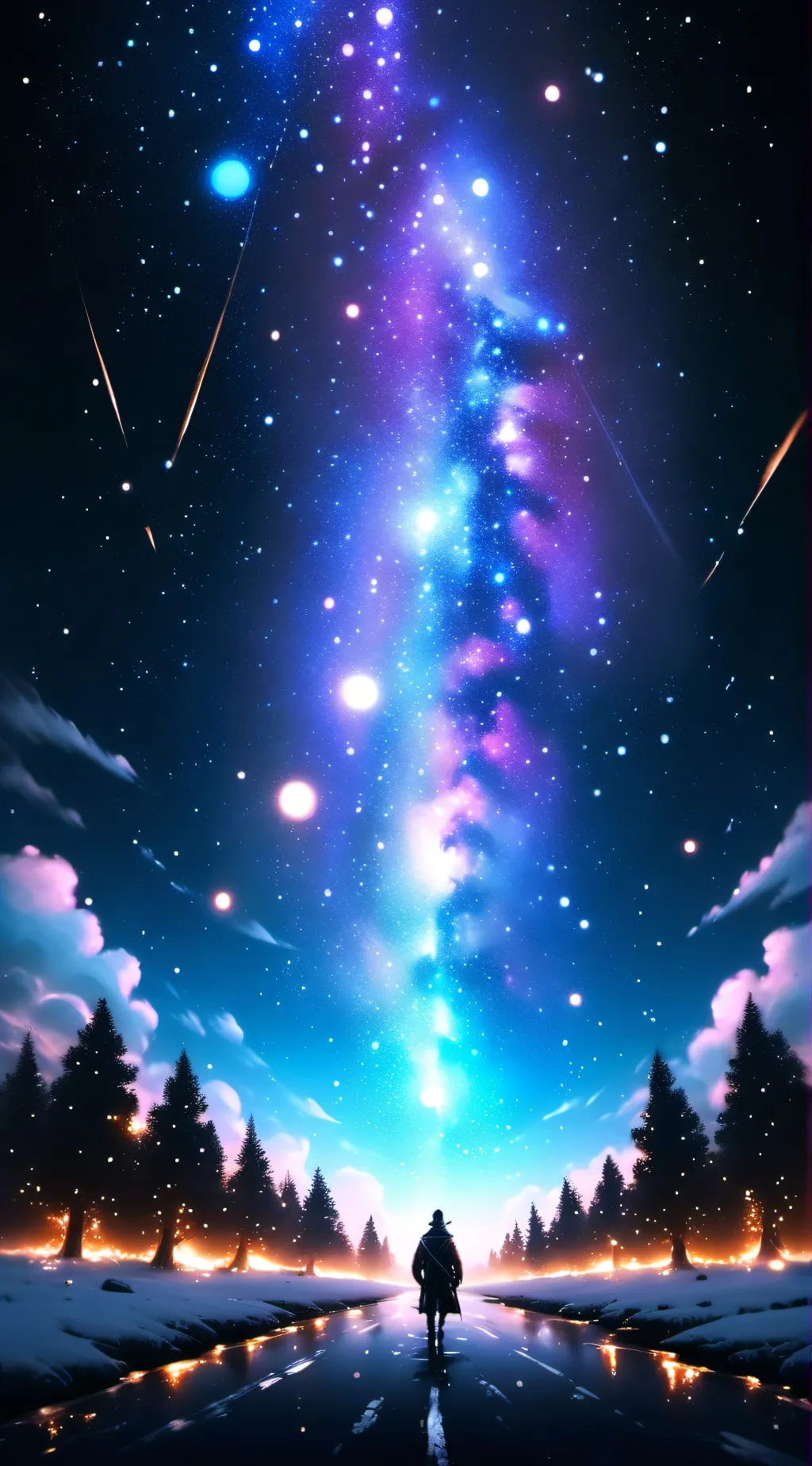 ai character: MHA chrismas! background