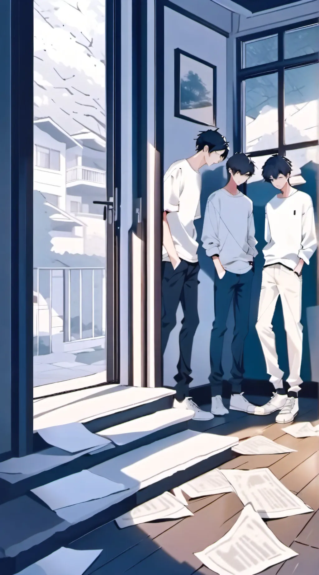 ai character: abounded house background