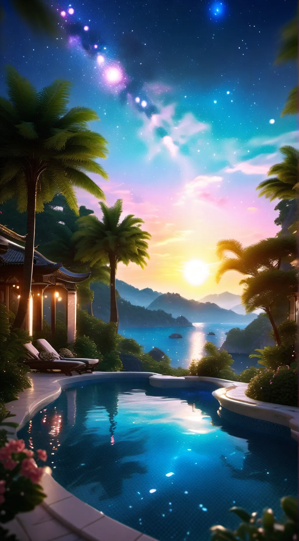 ai character: Mha pool party⭐️ background