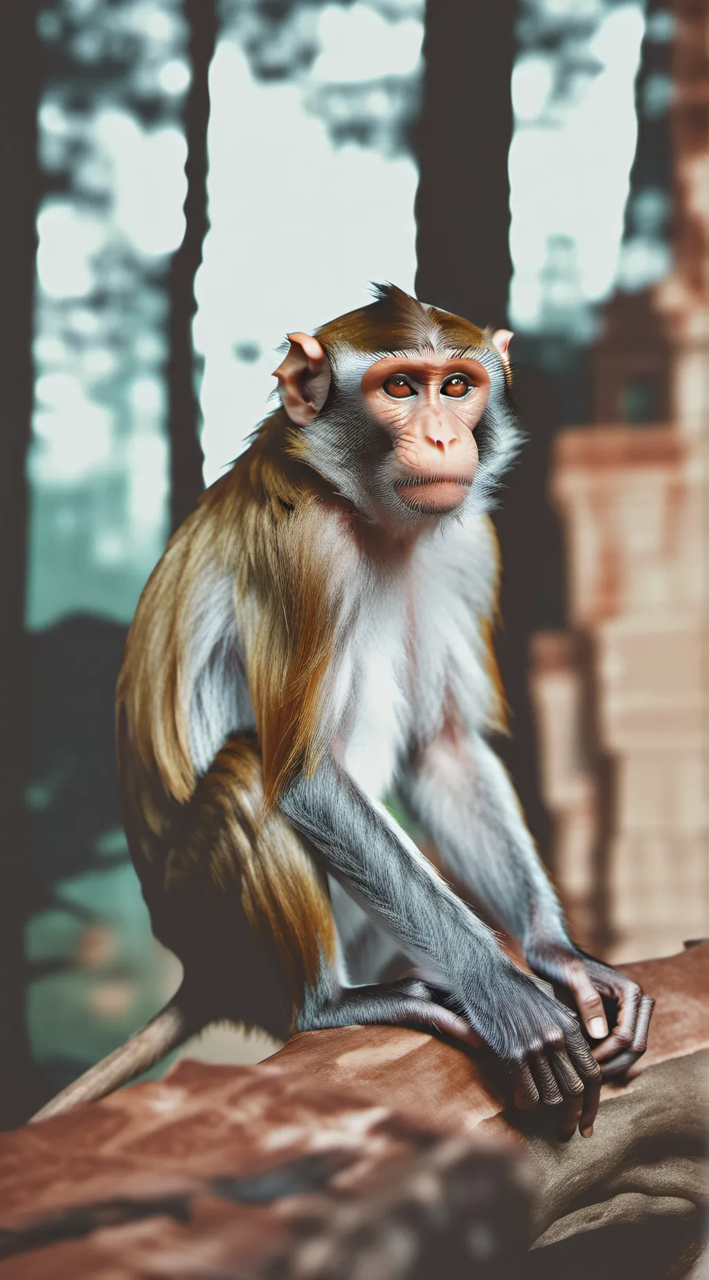 ai character: baby monkey background