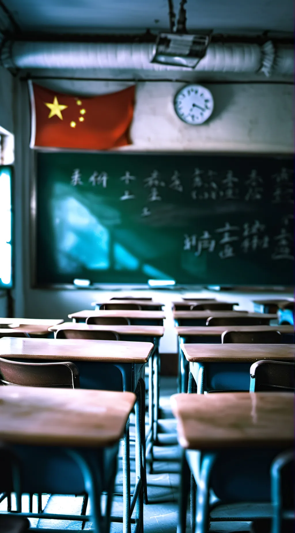 ai character: 中式学校 background