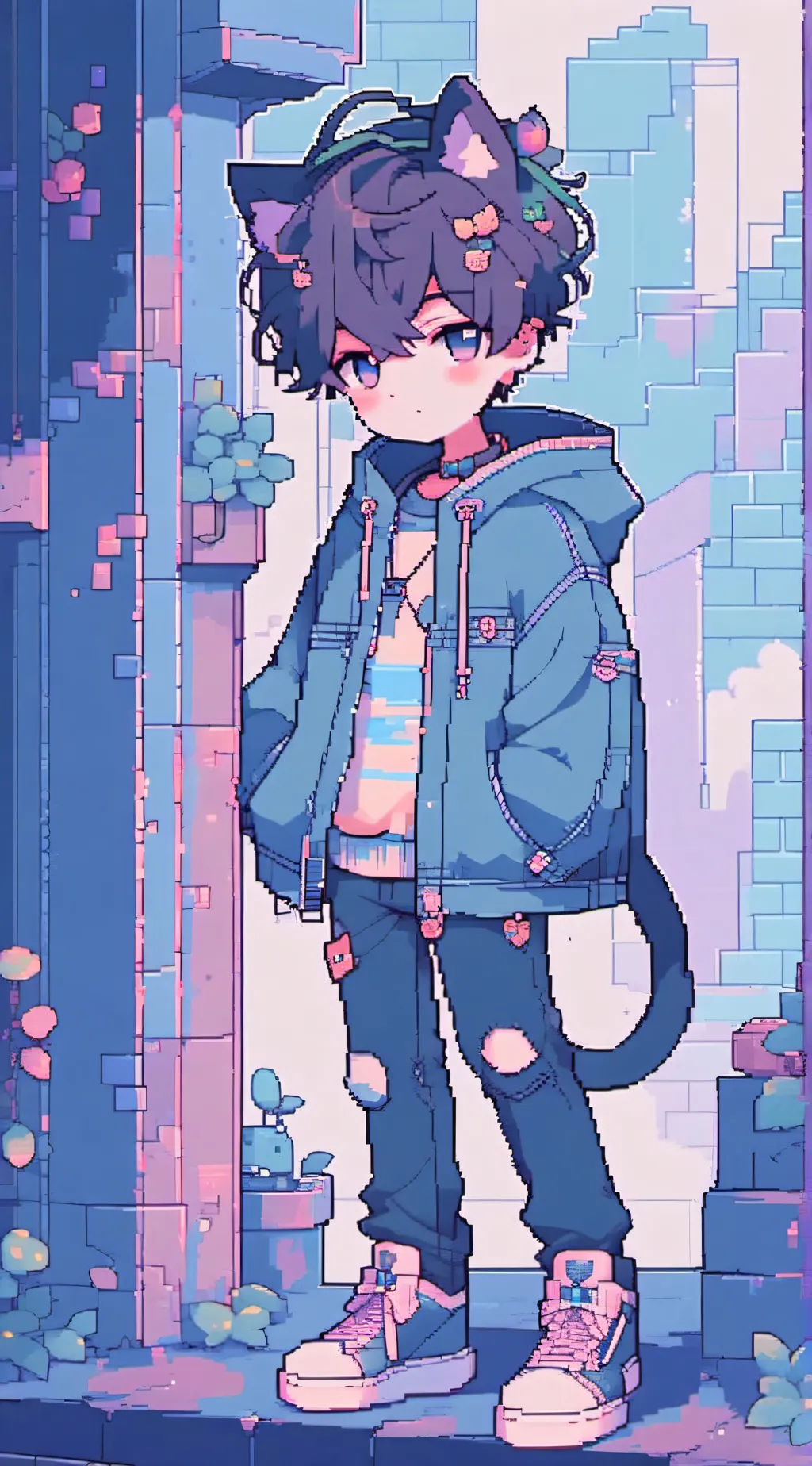 ai character: Mha Cat background