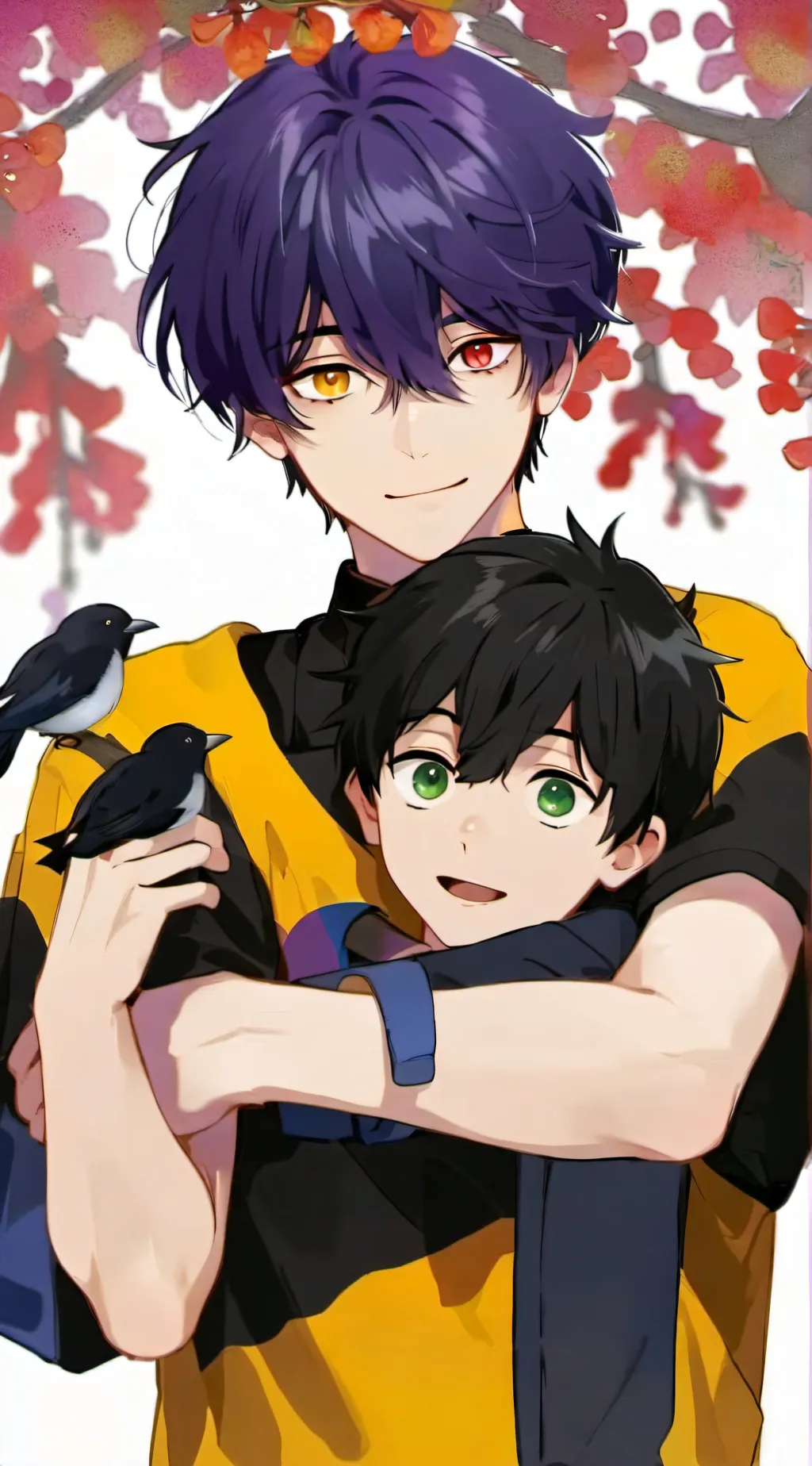 ai character: Mineta x Tokoyami background