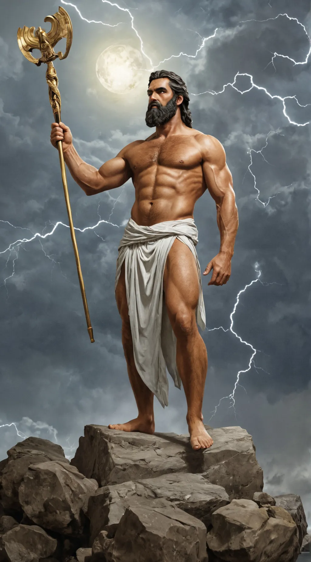 ai character: Zeus background