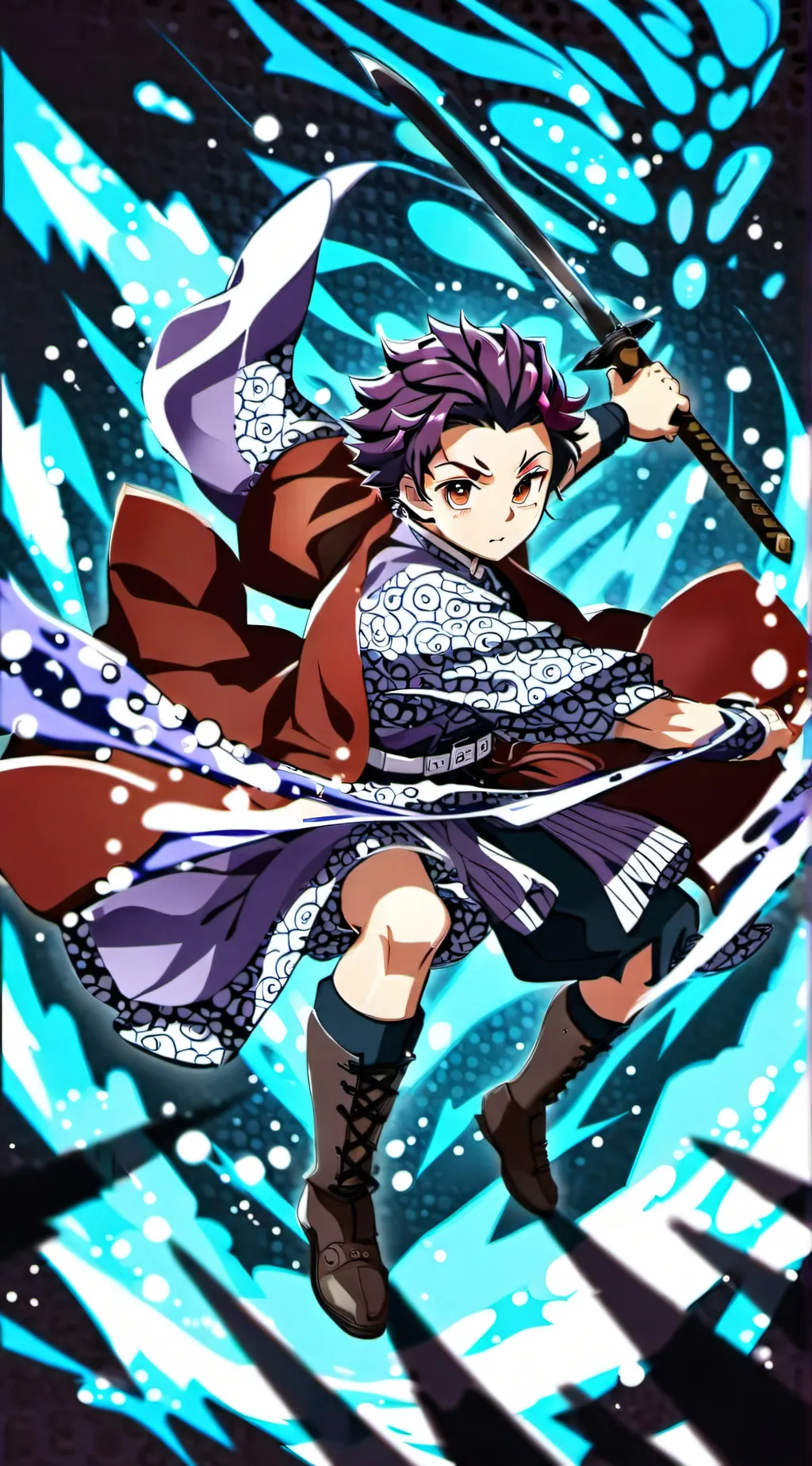 ai character: tanjiro kamadi background