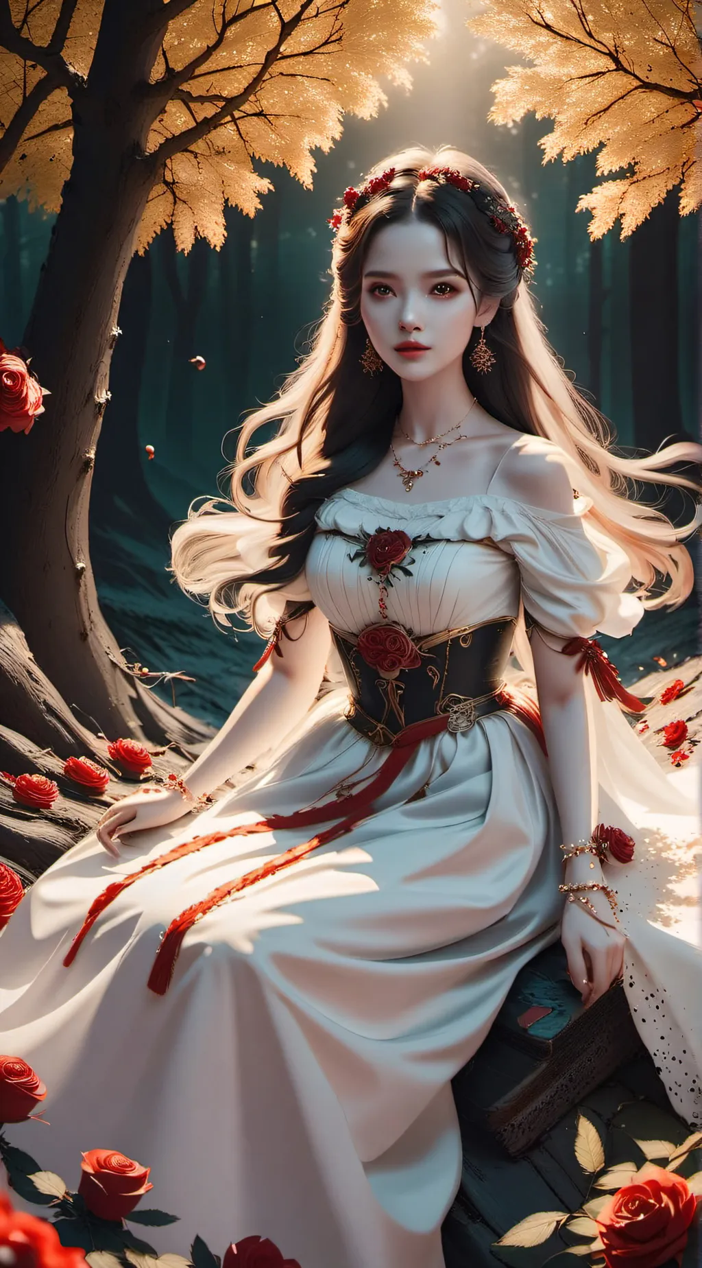 ai character: Kny Dead flower background