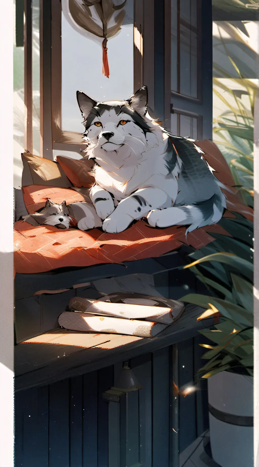 ai character: Catnap x Dogday background