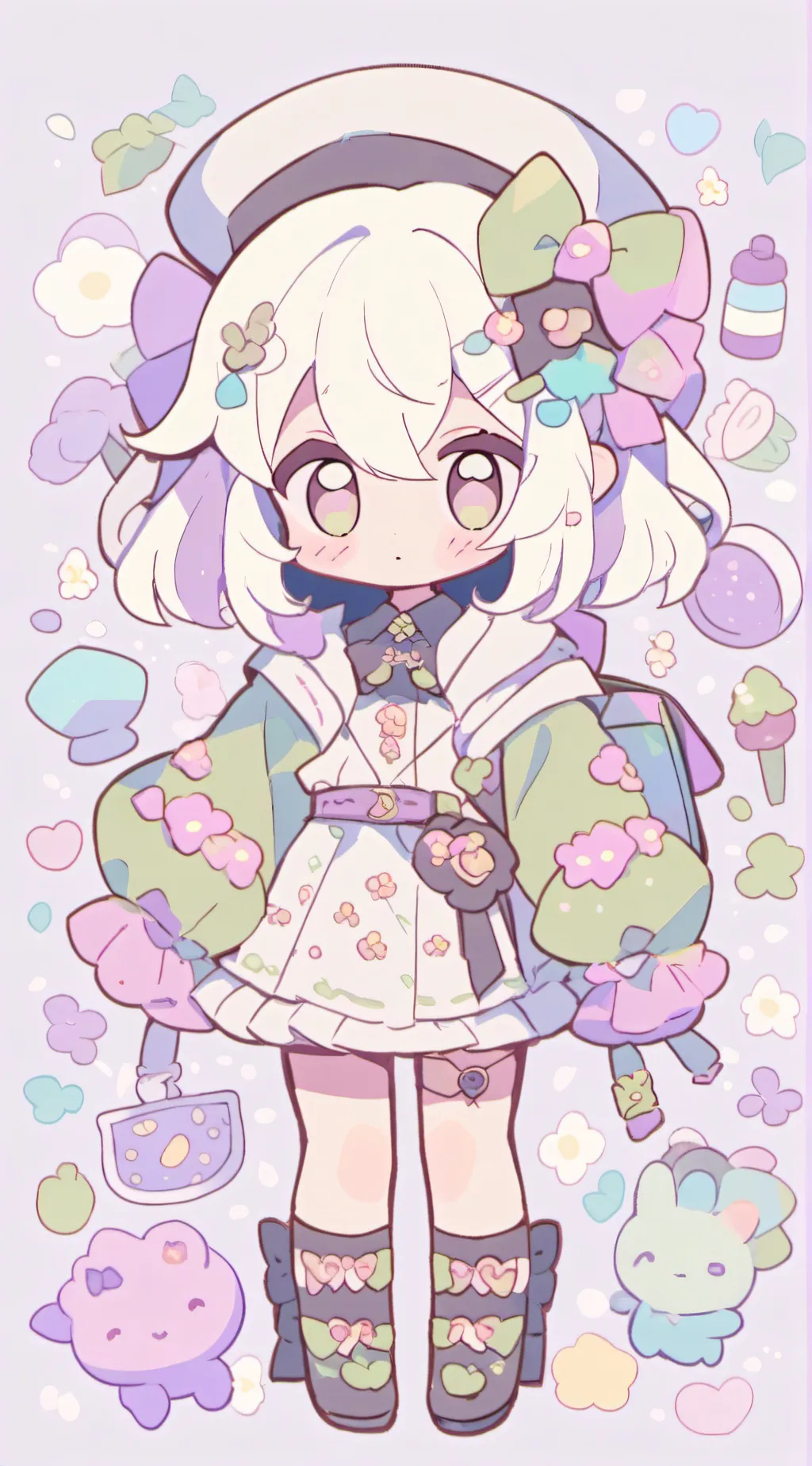 ai character: Cute girl background