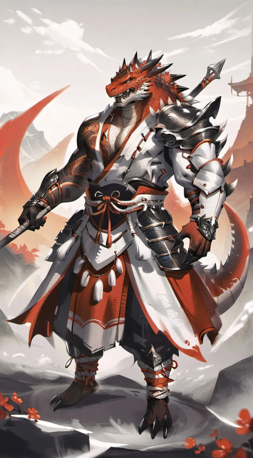 ai character: dragon  background