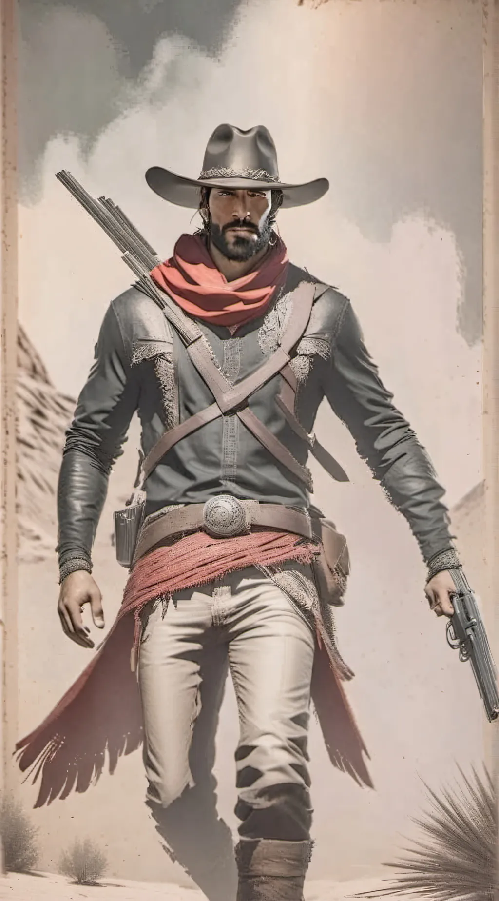 ai character: John Marston  background