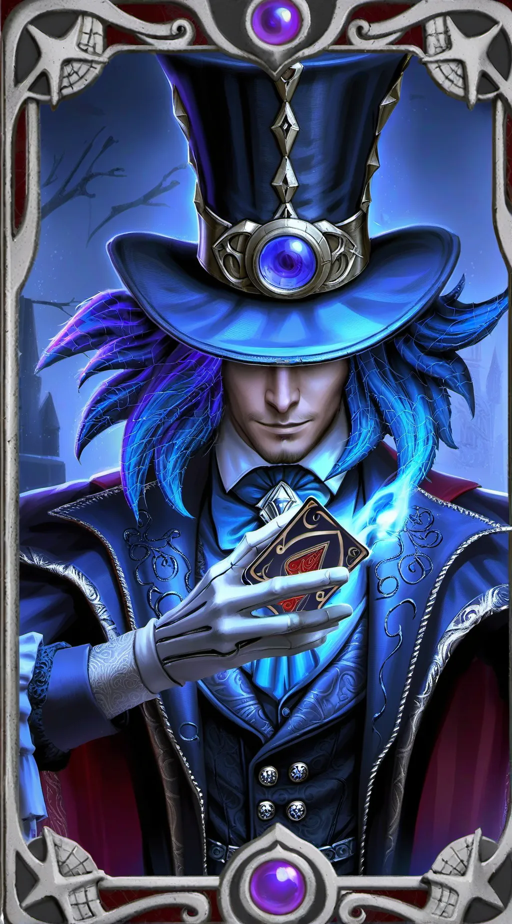 ai character: Dealer of Cards  background