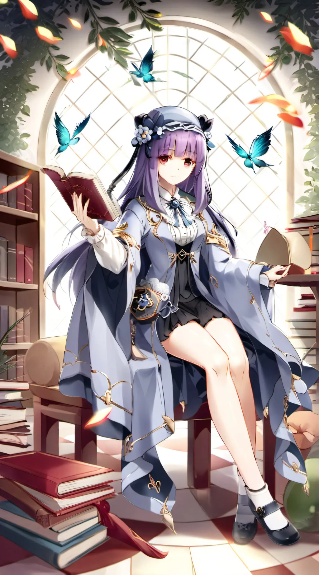 ai character: Mint background