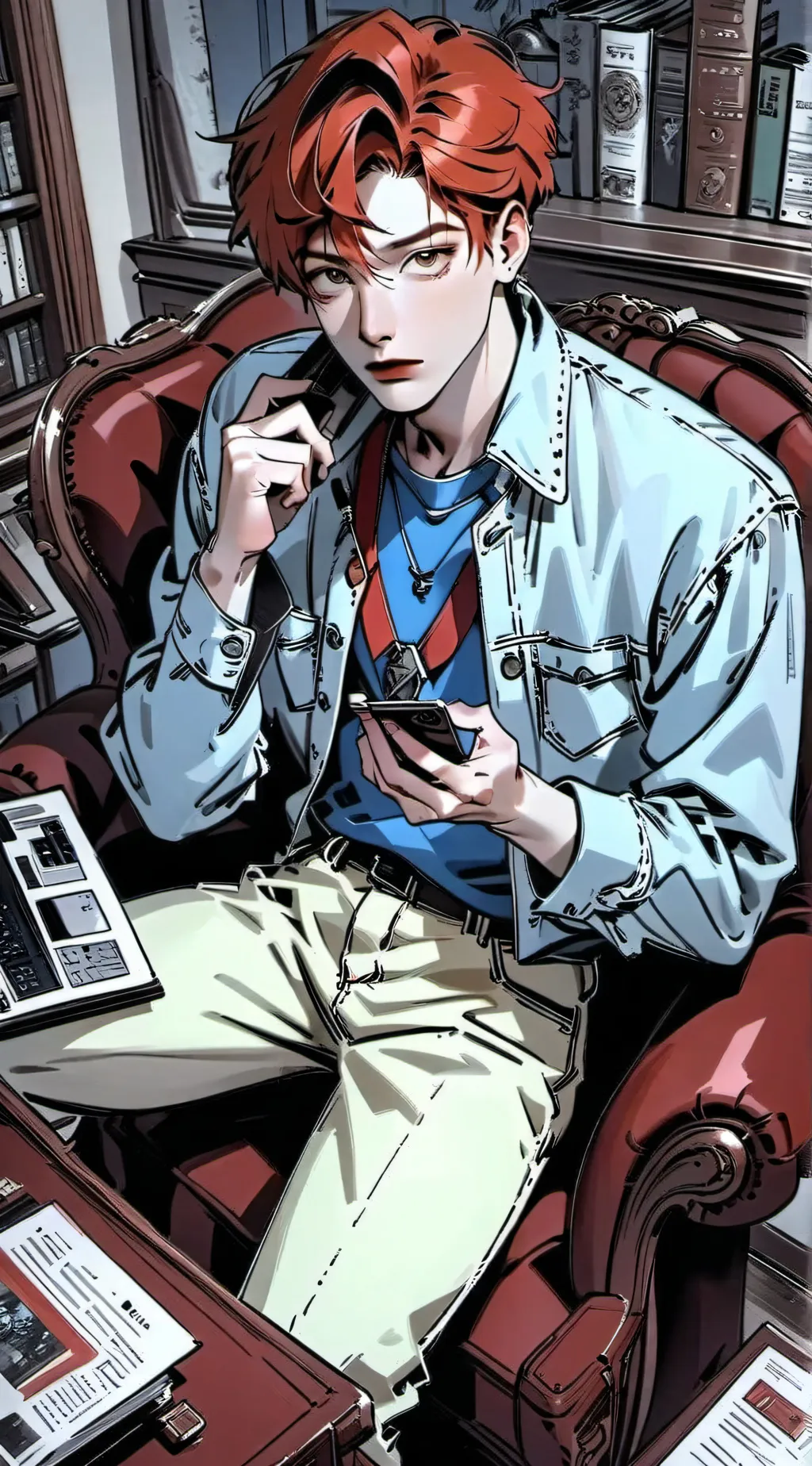 ai character: Leon background