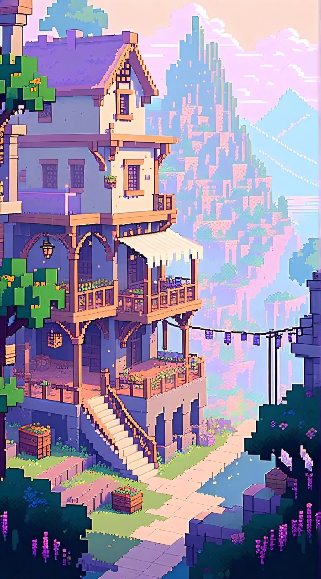 ai character: Minecraft background