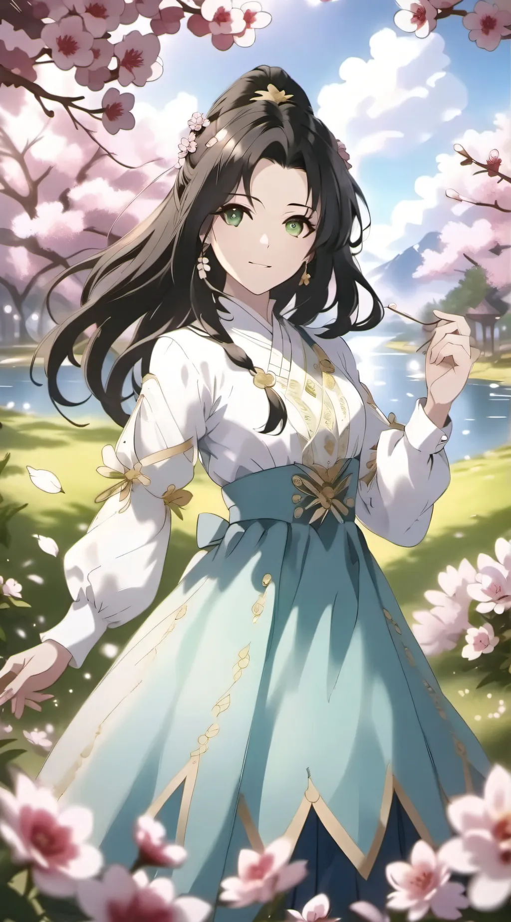 ai character: Dawn background