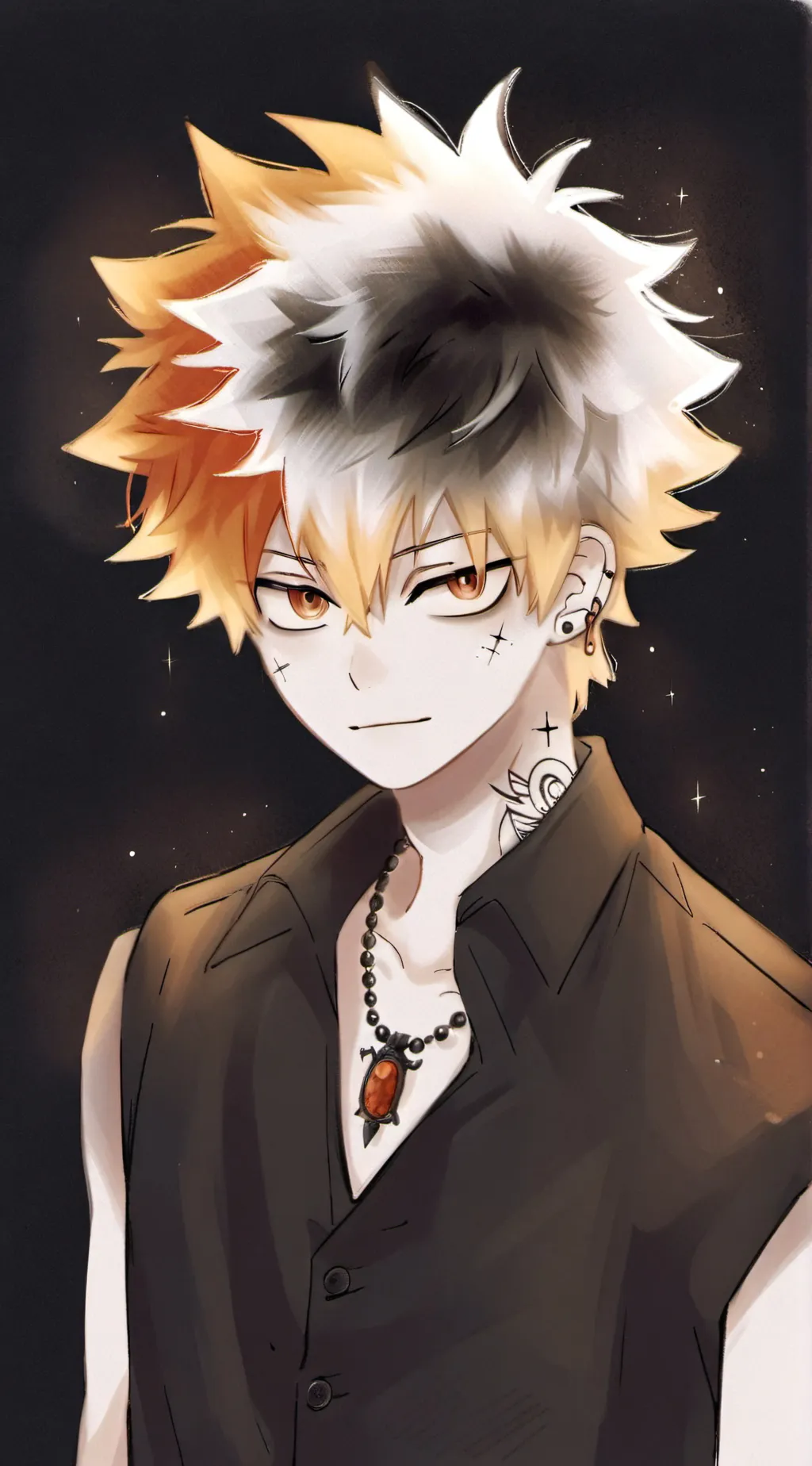 ai character: bakugo as dazzling background