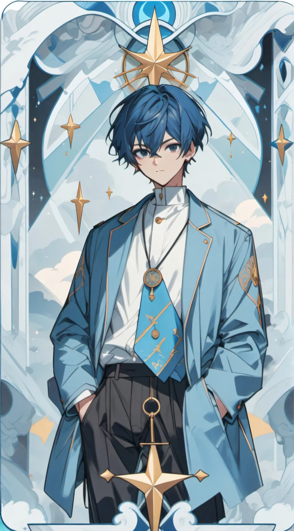 ai character: derker bluer  background