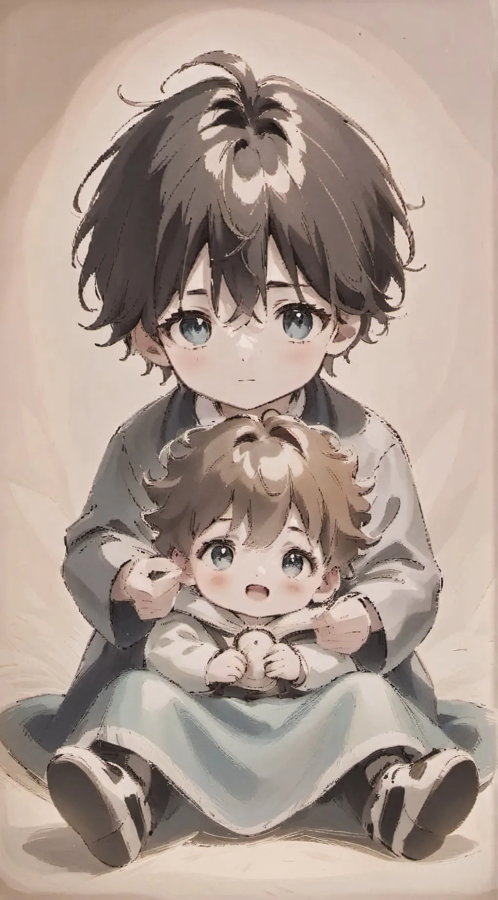 ai character: Mia and Max background