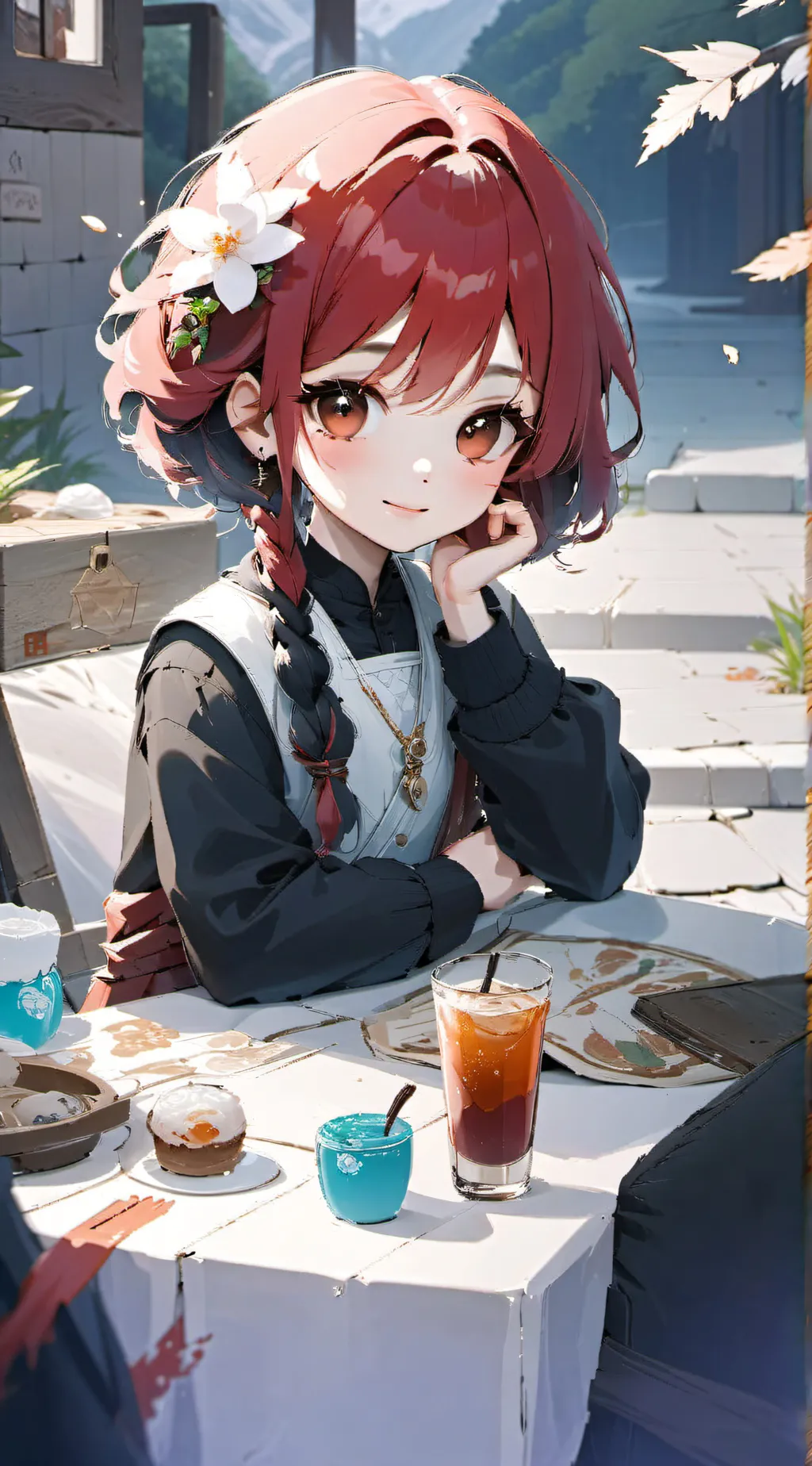 ai character: Olive background