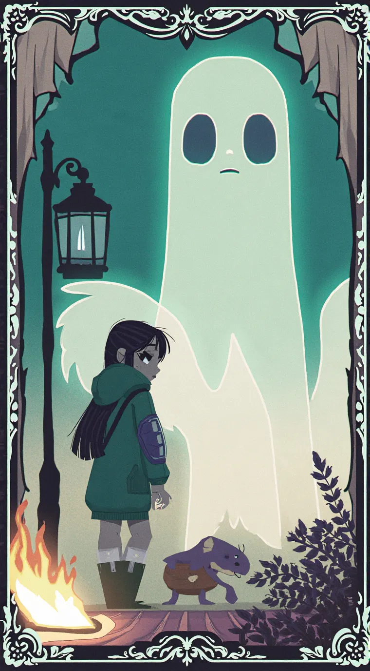 ai character: Ghost Girl background