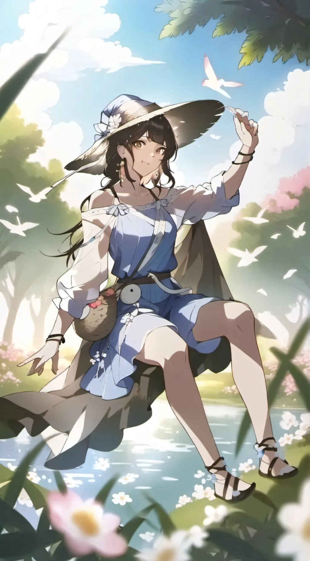 ai character: chica nueva background