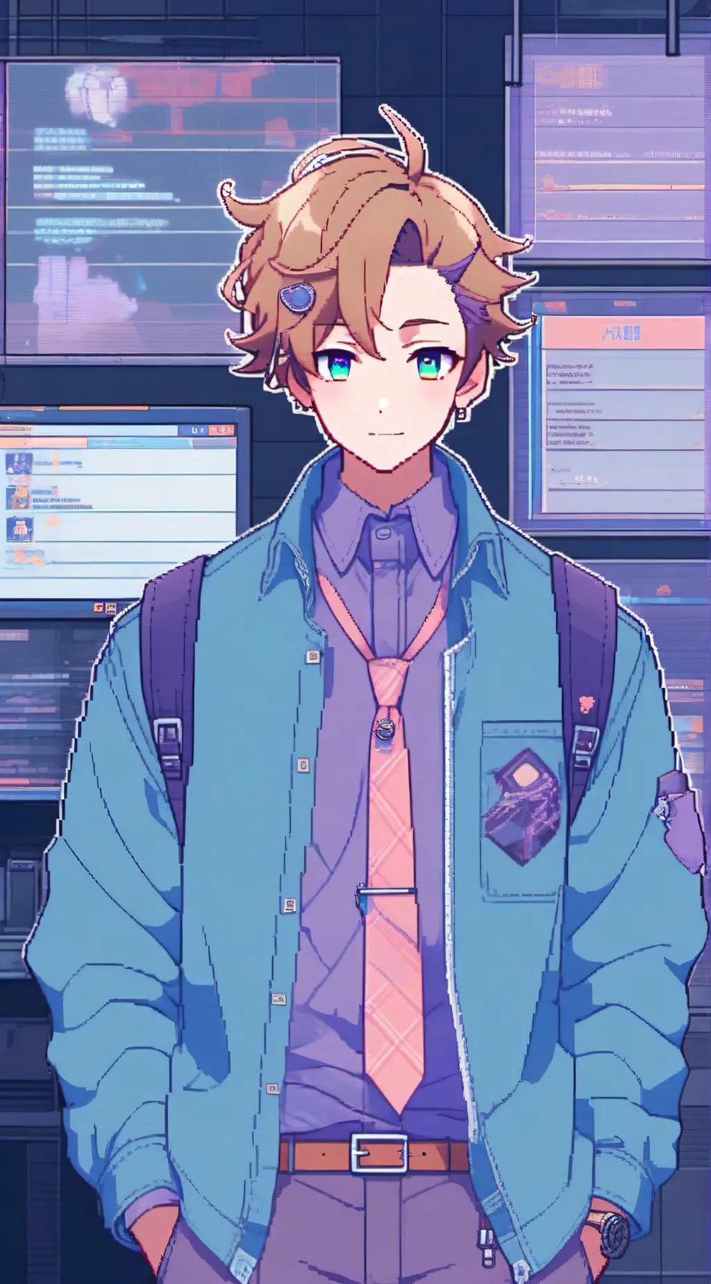 ai character: senpai  background