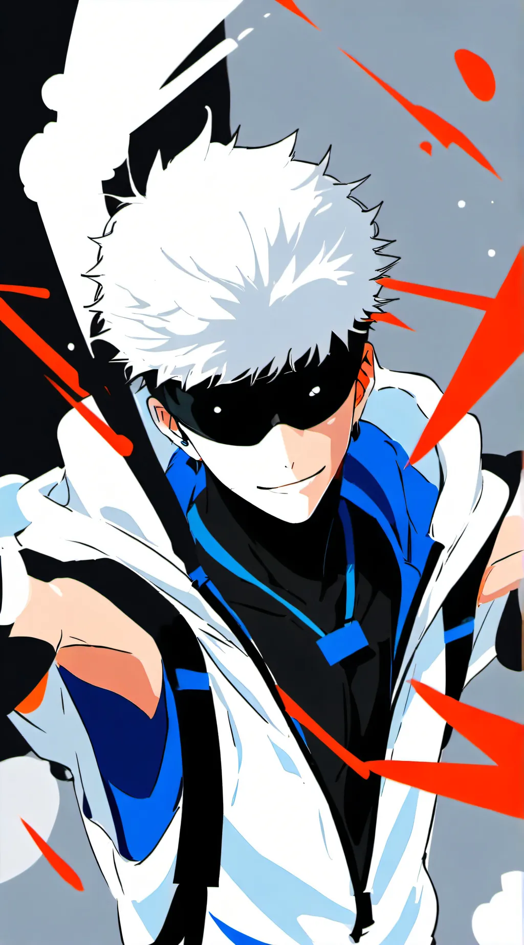 ai character: 💙SATORU GOJO💙 background