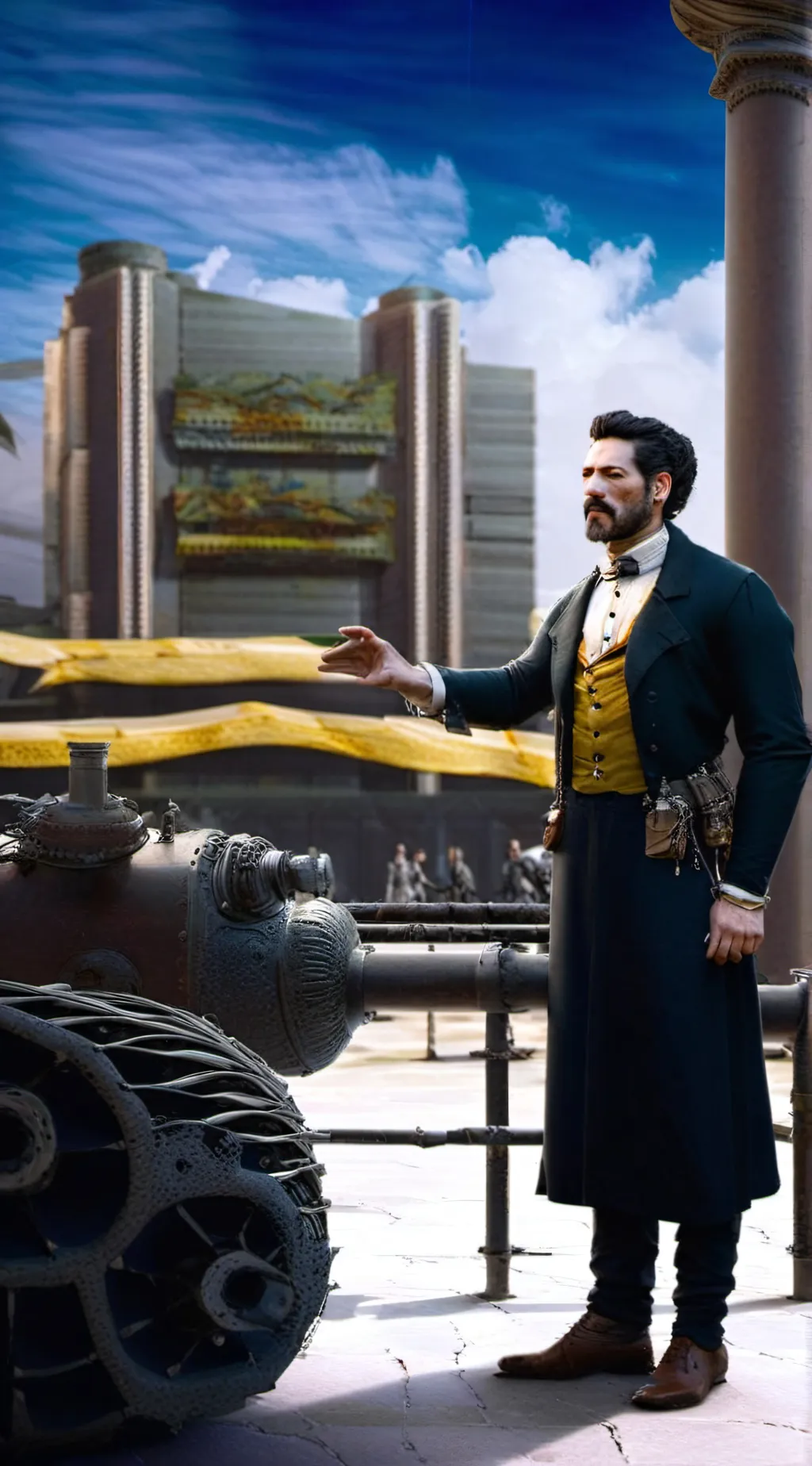 ai character: a ww2 tank background