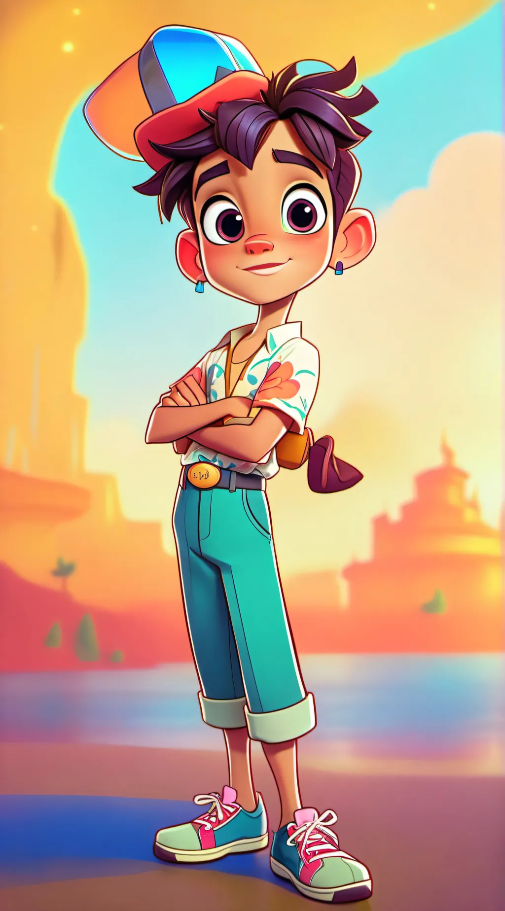 ai character:  nova y galo background