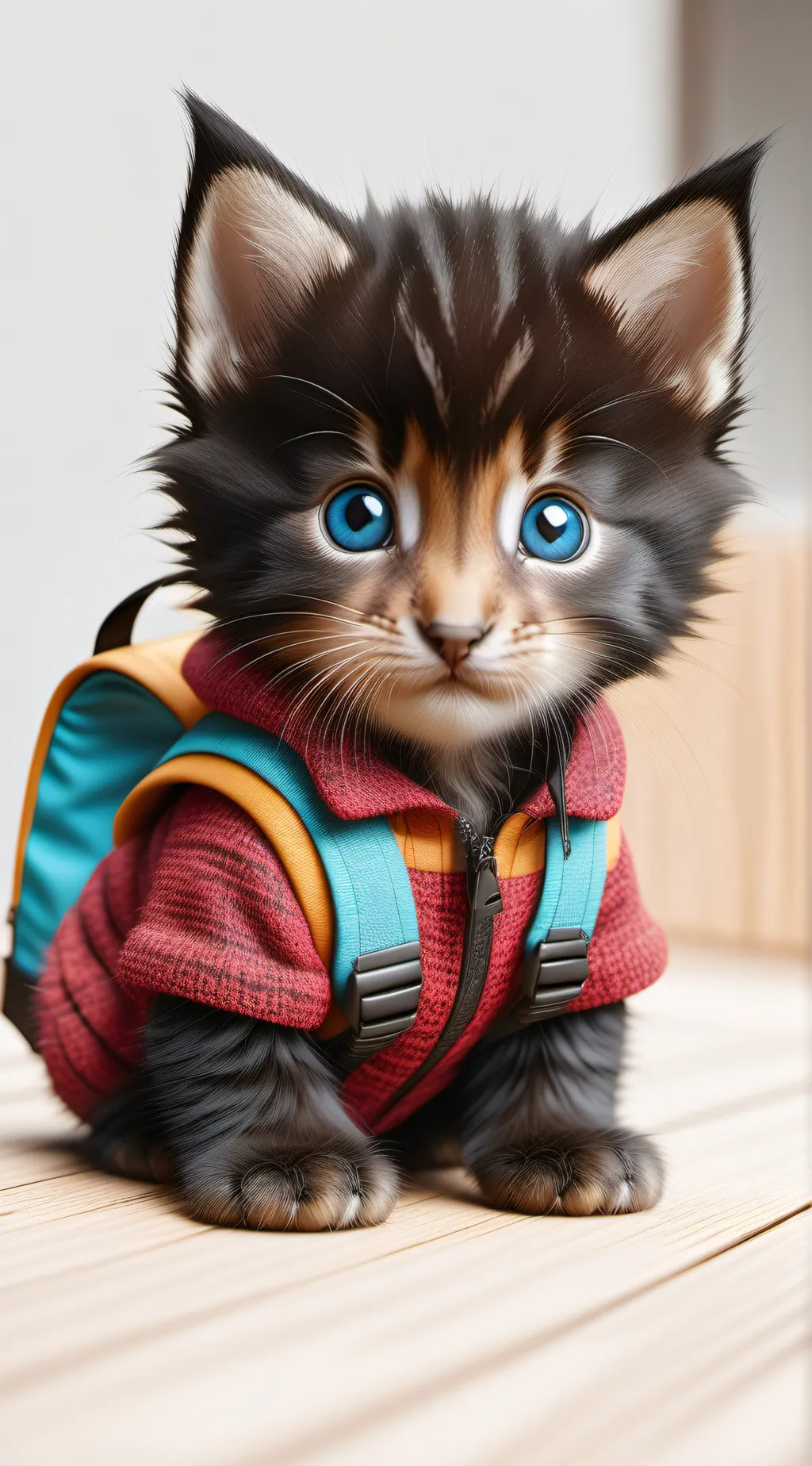 ai character: ready for school background