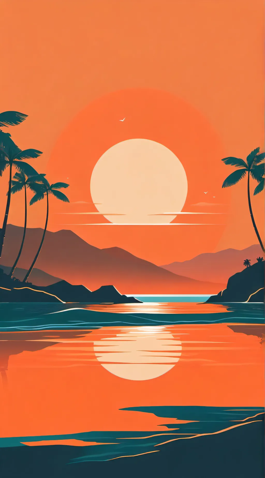 ai character: kny sunset background